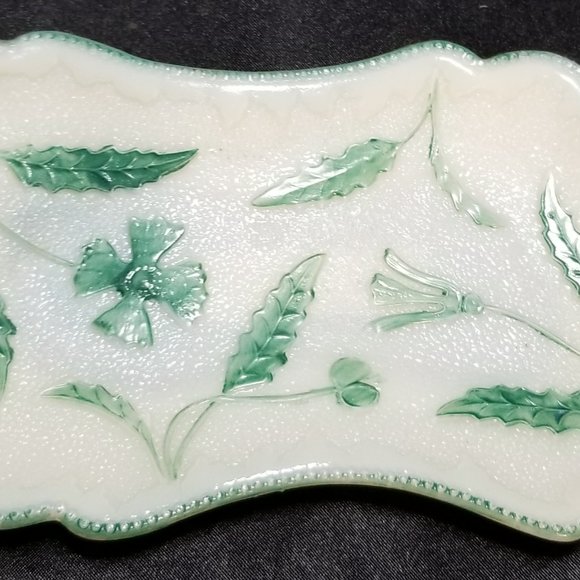 Antique US Glass Delaware Pattern Custard Glass Pin Tray - Picture 3 of 5